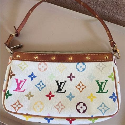 white and rainbow louis vuitton bag|white Louis Vuitton shoulder bag.